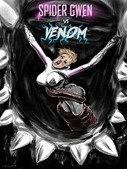Spider-Gwen vs Venom- Spider-Man [By Meinfischer]